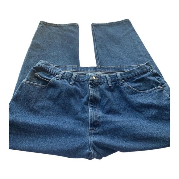 Wrangler Mens 44 x 30 Denim Jeans‎ Relaxed Fit 9760WDR - Picture 3 of 13